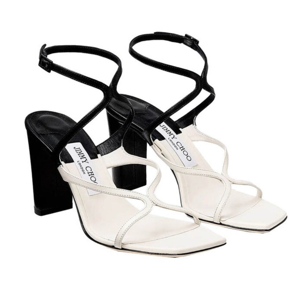 Jimmy Choo Azie 85mm Black and White Block
Heels